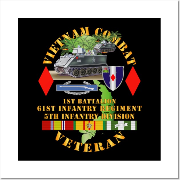 Vietnam Combat Vet - 1st Battalion, 61st  Infantry - 5th Infantry Division - APCs Wall Art by twix123844